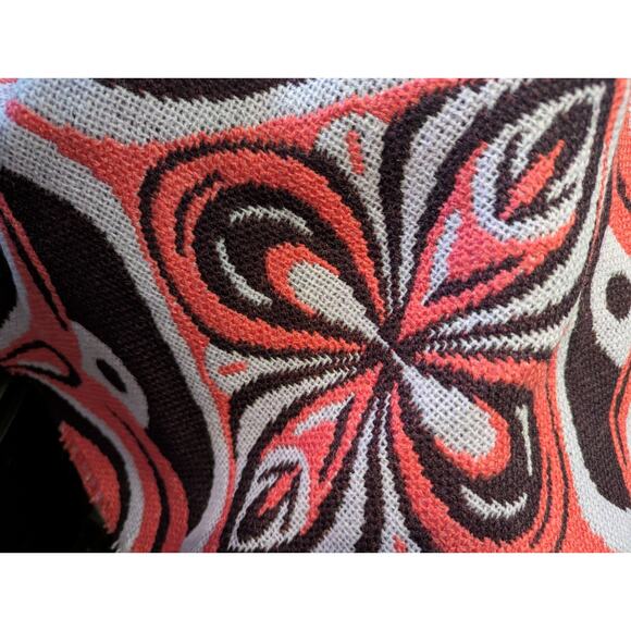 NOS Vintage LARGE Medallion Italian Woven Fabric 1970s 98" x 117" - Picture 5 of 7